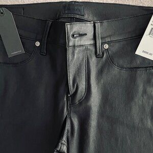 RTA "NOIR"  LAMB LEATHER MID-RISE PANTS - SIZE 25- TAGS ON NEW
